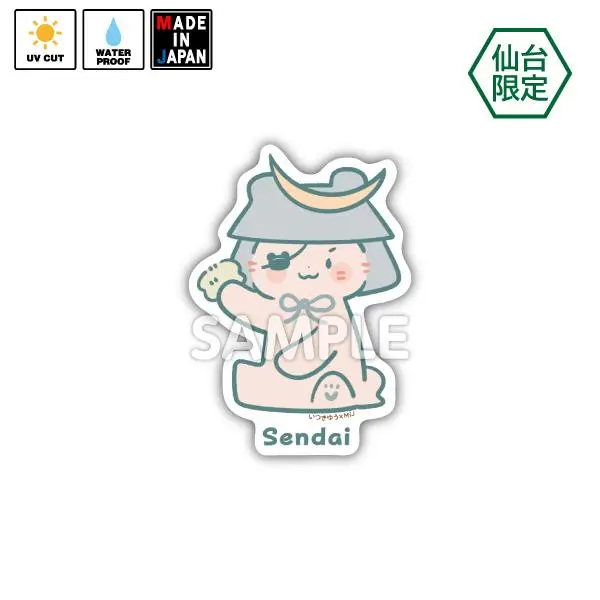 Itk014　★仙台限定★　ステッカー　いつきゆう　くまちゃん 1
