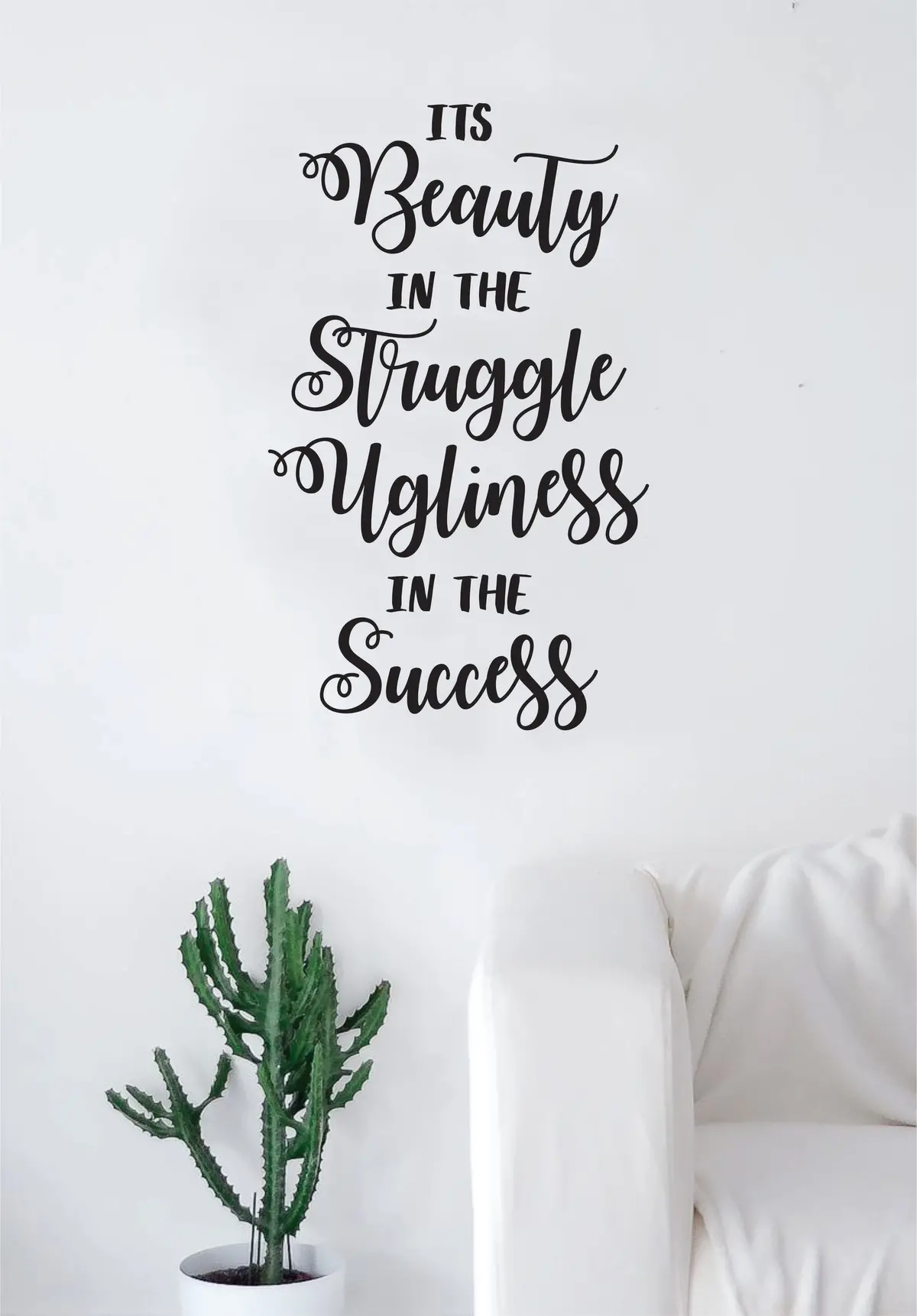 Its Beauty In The Struggle Quote Wall Decal Sticker Room Art Vinyl Rap Hip Hop Lyrics Music Cole World J.Cole Underground Inspirational 1