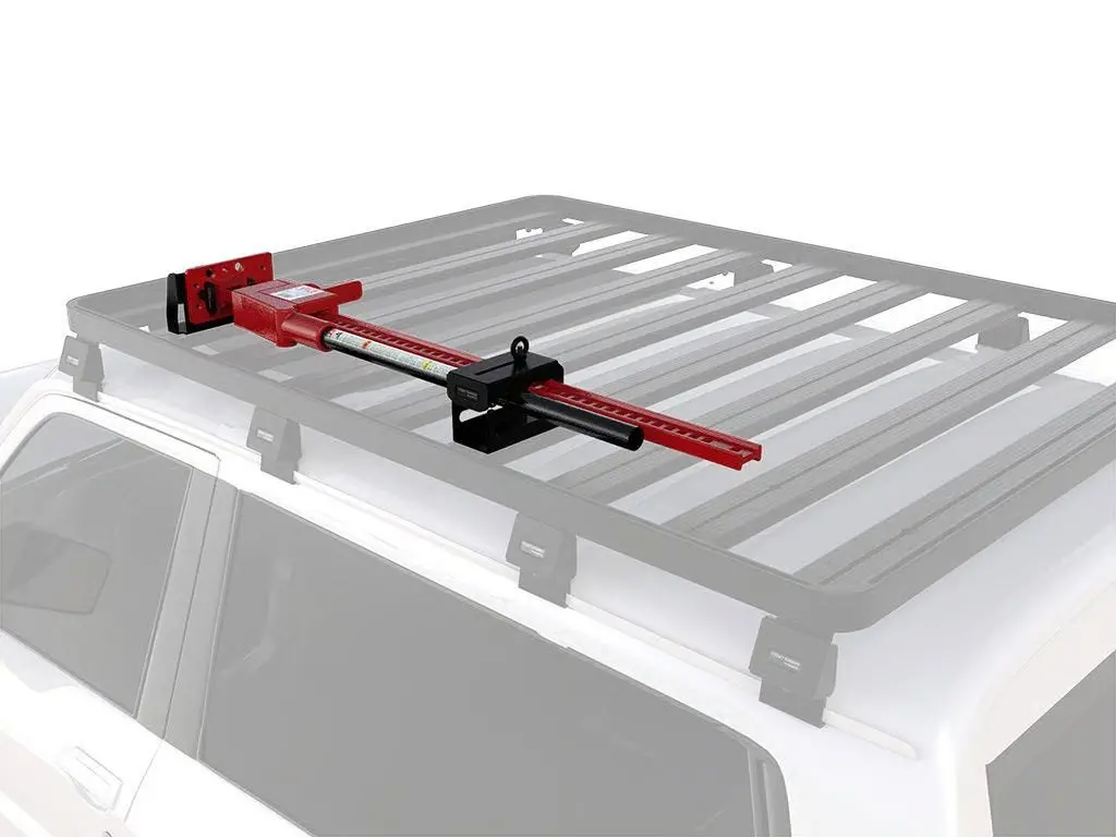 Front Runner Hi-Lift Jack Bracket / Top Mount For Roof Rack – Black Steel, Weather-Resistant, Fits All Hi-Lift Jack Sizes (1 Set) 1