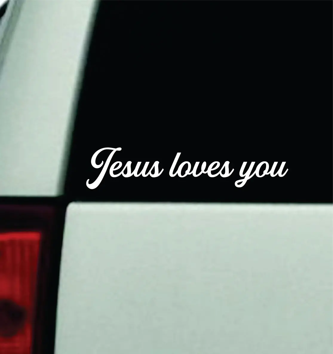 Jesus Loves You V2 Car Decal Truck Window Windshield Jdm Bumper Sticker Vinyl Quote Men Girls Religious God Blessed 1