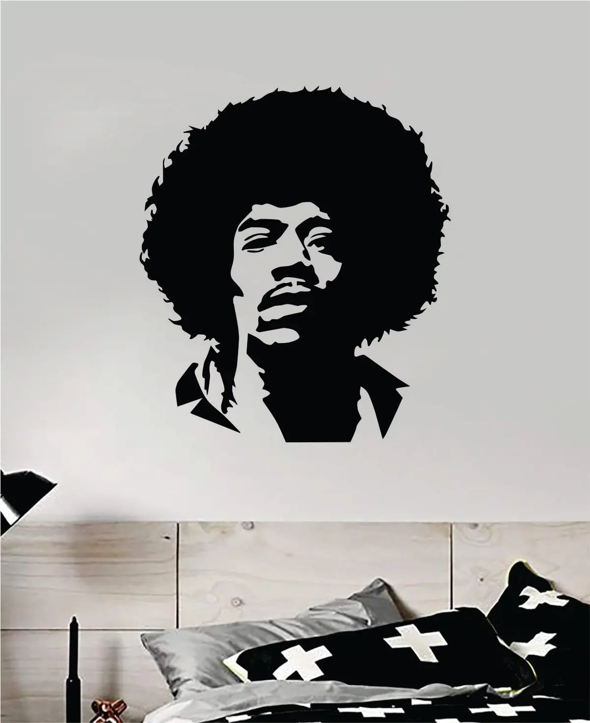 Jimi Hendrix Face Wall Decal Home Decor Vinyl Art Sticker Bedroom Room Teen Music Guitar 1