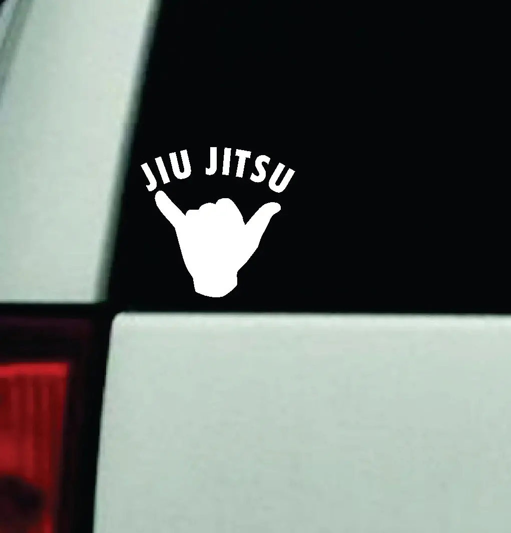Jiu Jitsu Shaka Car Decal Truck Window Windshield Mirror Jdm Bumper Sticker Vinyl Quote Girls Men Trendy Sports Mma Train Gym Roll Grapple Bjj 1