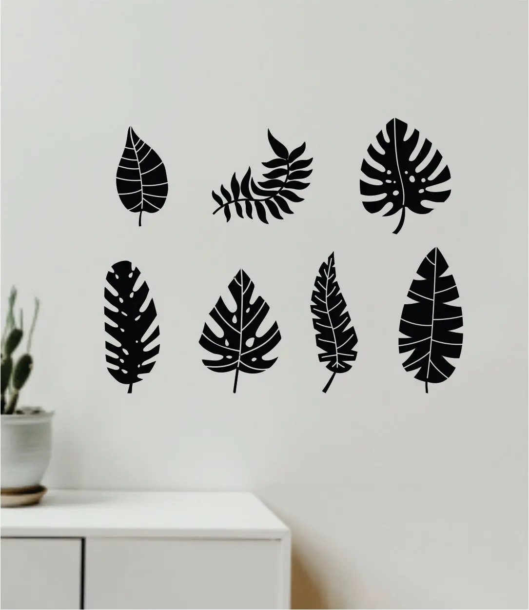 Jungle Leaves Wall Decal Home Decor Sticker Art Vinyl Bedroom Boys Girls Teen Baby Nursery Nature Adventure Tree Tropical Ocean Beach 1