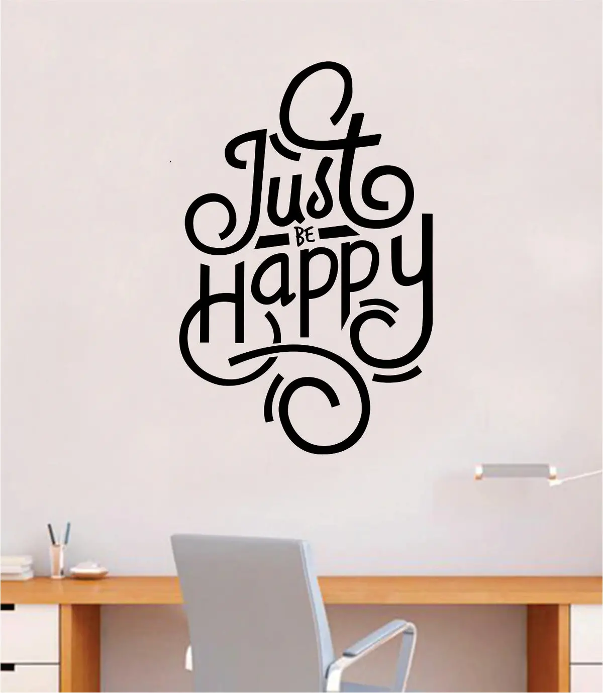 Just Be Happy Wall Decal Sticker Bedroom Room Art Vinyl Inspirational Teen Kids Baby Nursery Girls School Good Vibes 1