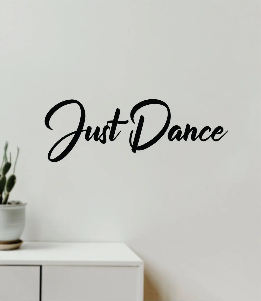 Just Dance V2 Quote Wall Decal Sticker Bedroom Room Vinyl Art Home Sticker Decor Teen Nursery Inspirational Dancer Dancing Girls Leap Ballerina Cute 1