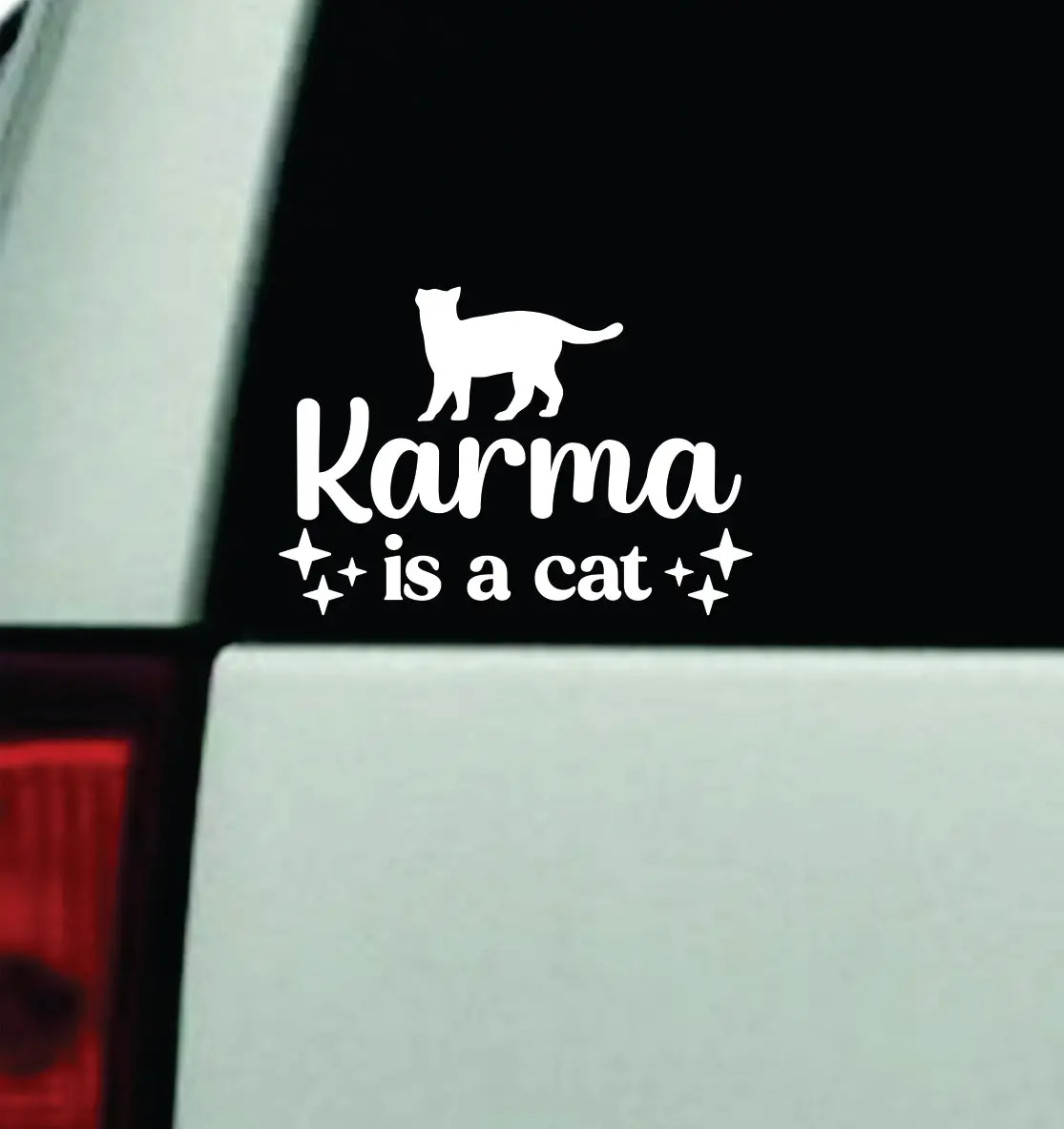 Karma Inspired Cat Car Decal Truck Window Windshield Mirror Jdm Bumper Sticker Vinyl Quote Girls Funny Trendy Swiftie Eras Tour Music Lyrics 1