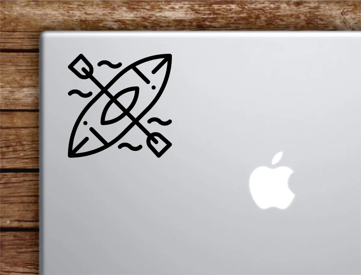 Kayak Laptop Wall Decal Sticker Vinyl Art Quote Macbook Apple Decor Car Window Truck Teen Inspirational Girls Sports 1