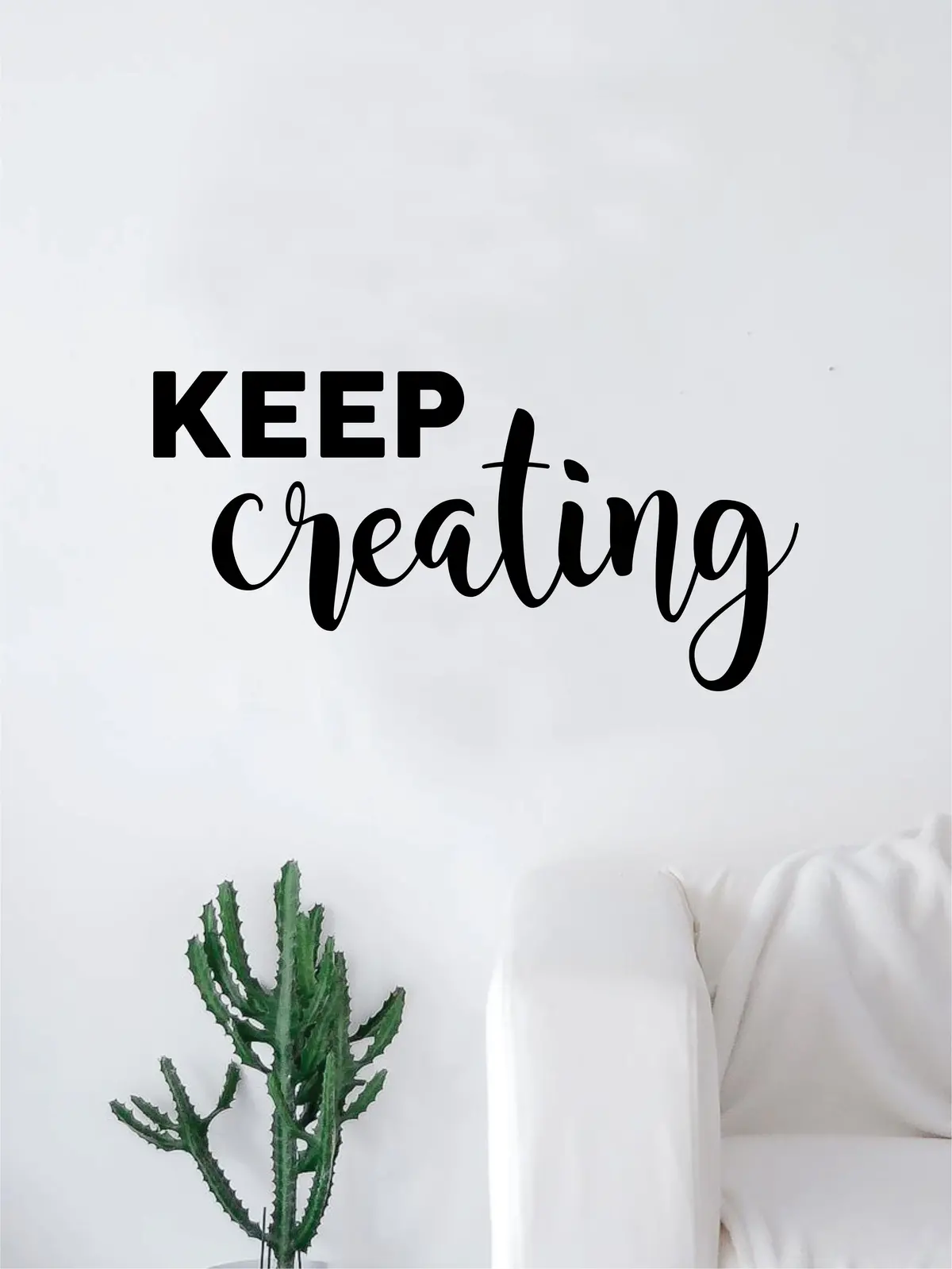 Keep Creating Quote Decal Sticker Wall Vinyl Art Home Room Decor Inspirational Motivational Creative Artist 1