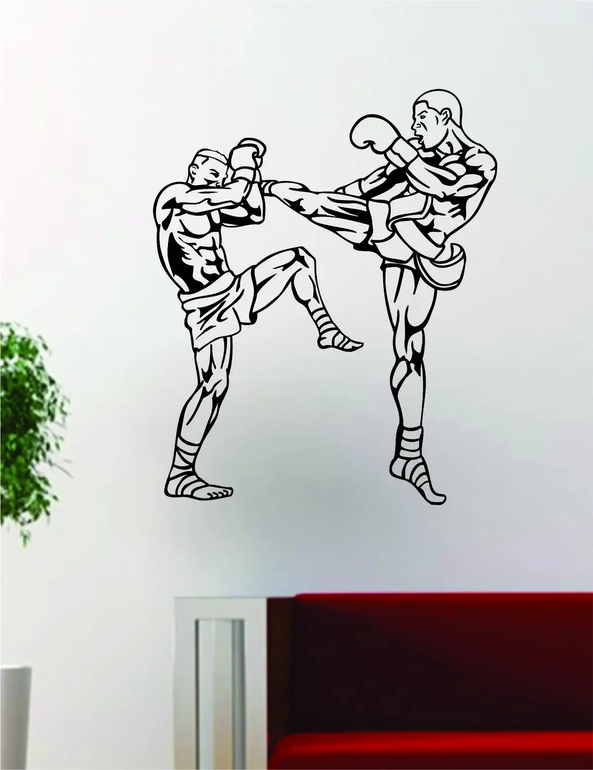 Kickboxers Fighters Mma Design Decal Sticker Wall Vinyl Decor Art 1