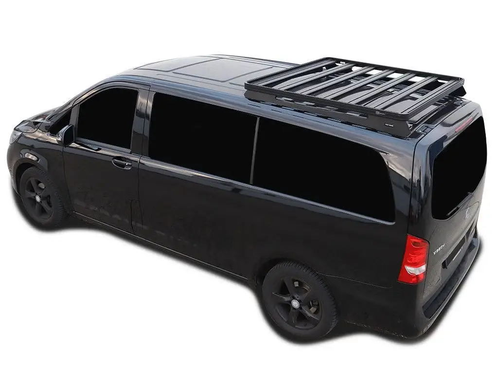 Front Runner Slimline Ii Roof Rack Kit For Van – Fits 2014–Current Mercedes-Benz V-Class L2 / Metris 126” Wb – Black Aluminum, Full-Size (1Pc) 1