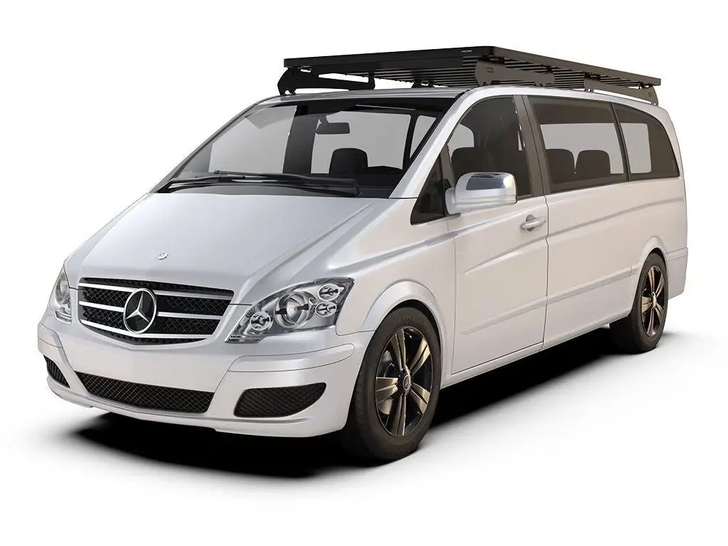 Front Runner Slimline Ii 1/2 Roof Rack Kit – Fits Mercedes-Benz Vito Viano L3 (2003–2014) – Black Aluminum, 1425(W) X 1358(L), No-Drill Install (1Pc) 1
