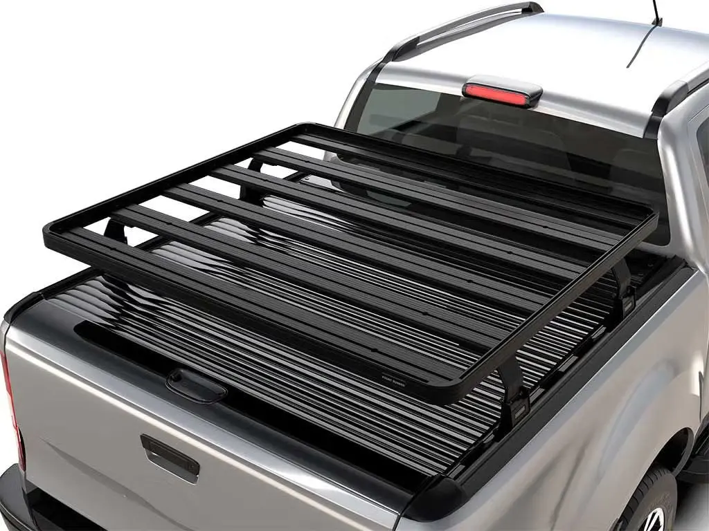 Front Runner Bakkie Roll Top Slimline Ii Load Bed Rack Kit – Fits Pickup Trucks With Roll Top Cover – 1425(W) X 1156(L) – Heavy-Duty Black Aluminum 1