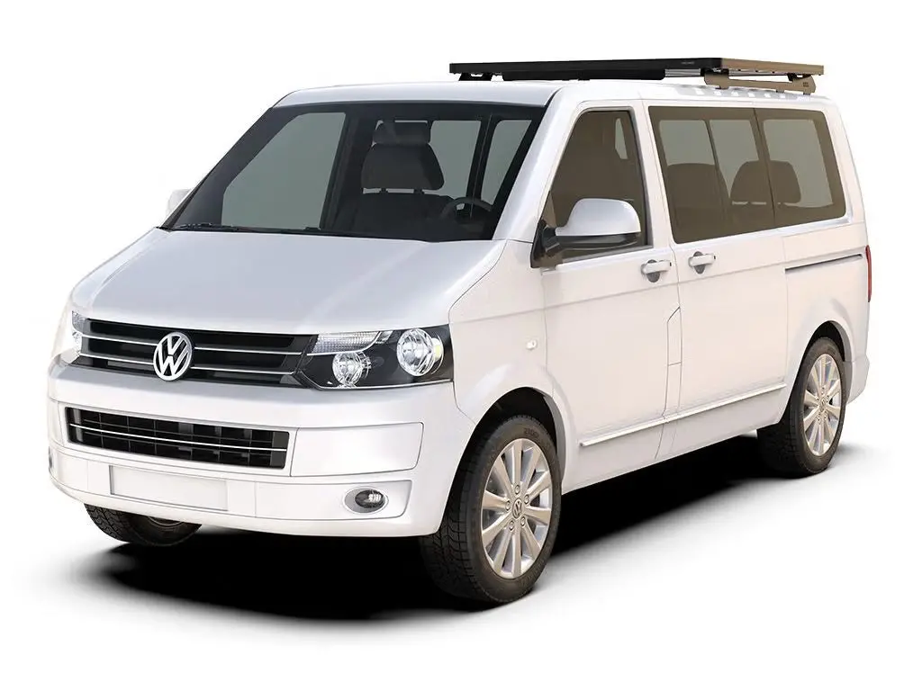 Front Runner Slimline Ii 1/2 Roof Rack Kit For Van – Fits 2003–2015 Volkswagen T5 Transporter Lwb – Black Aluminum, No-Drill Install (1Pc) 1