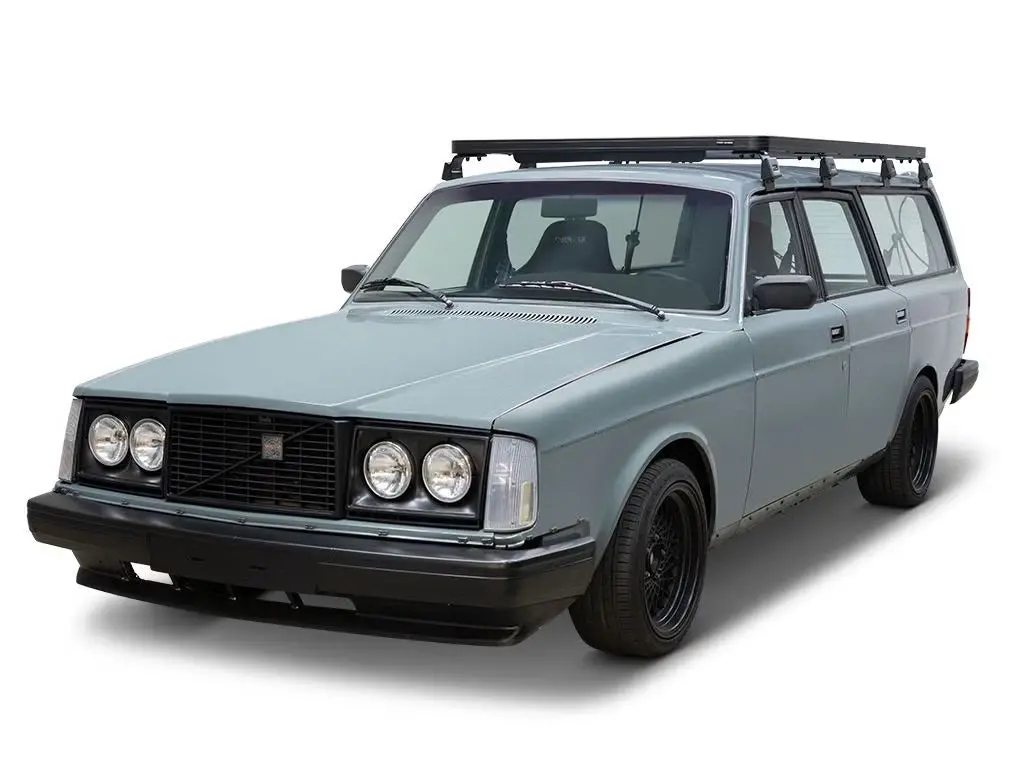Front Runner Slimline Ii Roof Rack Kit For Wagon – Fits 1974–1993 Volvo 200 Series 4-Door – Black Aluminum, Full-Size, No-Drill Install (1Pc) 1