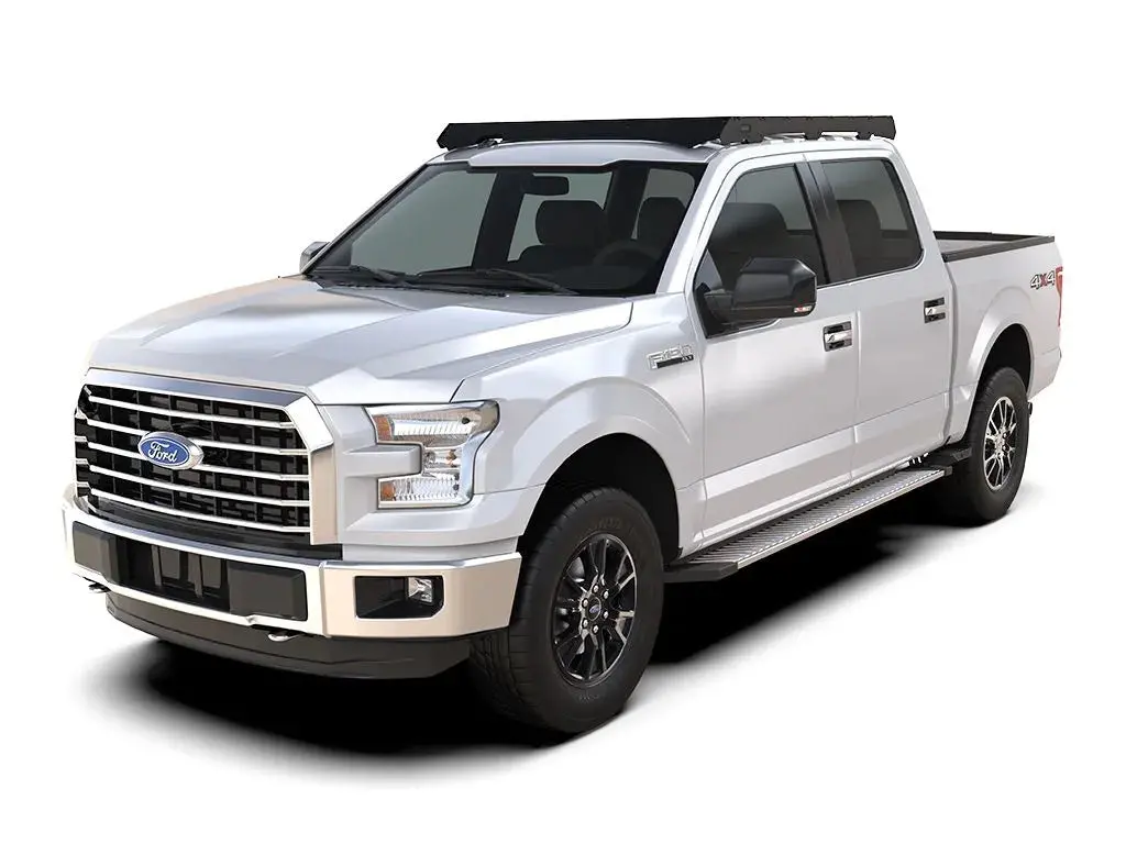 Front Runner Slimsport Roof Rack Kit For Truck – Fits 2015-2020 Ford F-150 Super Crew – Black Aluminum, Low-Profile, Modular Design (1Pc) 1