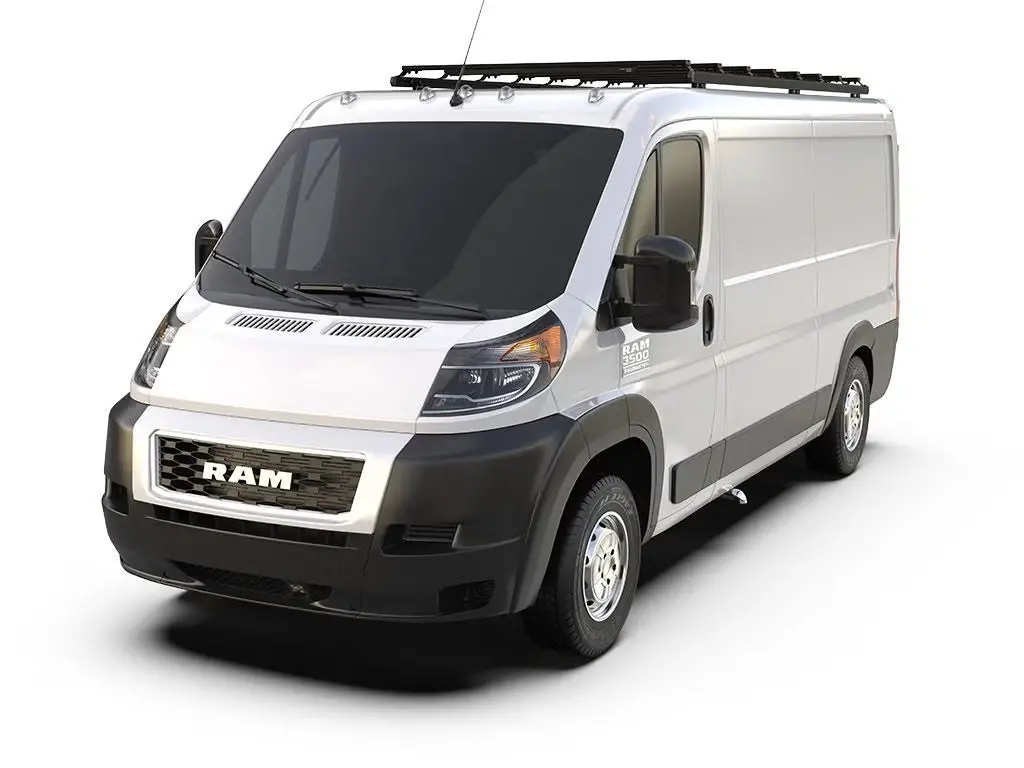 Front Runner Slimpro Roof Rack Kit For Van – Fits 2014-Current Ram Promaster 3500 (136” Wb / Low Roof) – Black Aluminum Adjustable Mount (1Pc) 1