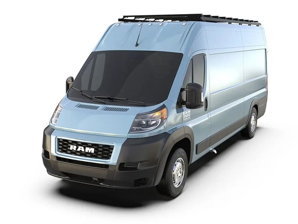 Front Runner Slimpro Roof Rack Kit For Van – Fits 2014-Current Ram Promaster 3500 (159” Wb / Ext High Roof) – Black Aluminum, Adjustable Mount (1Pc) 1