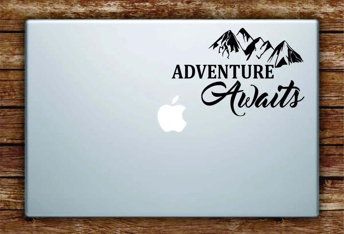 Adventure Awaits V3 Laptop Decal Sticker Vinyl Art Quote Macbook Apple Decor Quote Travel Wanderlust 1