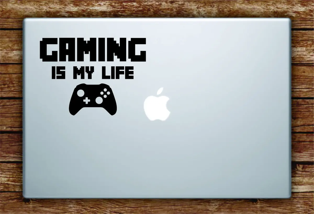 Gaming Is My Life Laptop Decal Sticker Vinyl Art Quote Macbook Apple Decor Quote Gamer Geek Nerd 1
