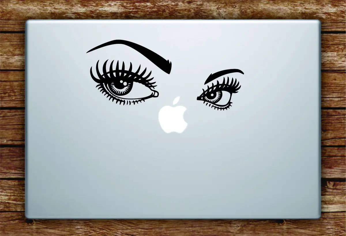 Girl Eyes V2 Laptop Decal Sticker Vinyl Art Quote Macbook Apple Decor Make Up Beautiful 1