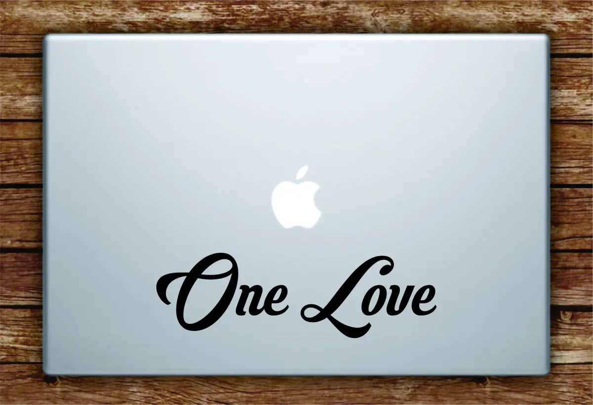 One Love V3 Laptop Decal Sticker Vinyl Art Quote Macbook Apple Decor Quote Bob Marley Music 1