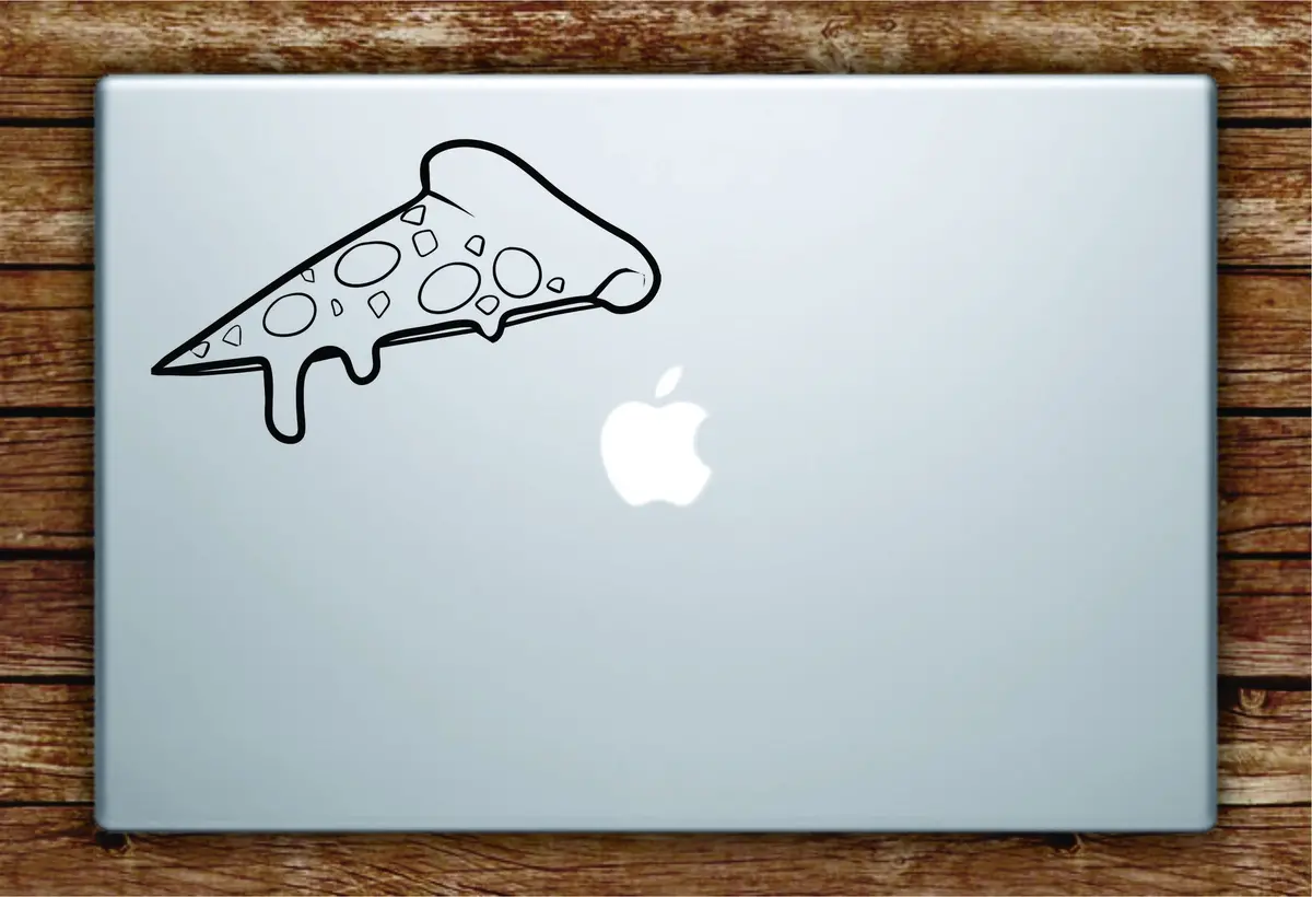 Pizza Slice Food Laptop Decal Sticker Vinyl Art Quote Macbook Apple Decor Funny Cute 1