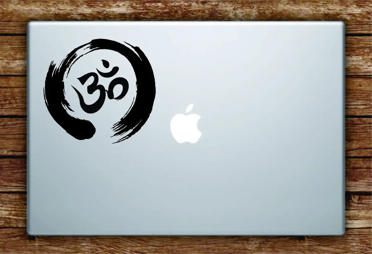 Zen Circle Om Laptop Decal Sticker Vinyl Art Quote Macbook Apple Decor Funny Cute Yoga 1