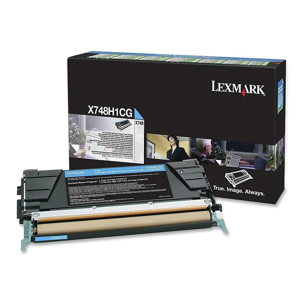 X748h1cg Lexmark X748 Cyan High Yield Return Pgm Toner 10K 1