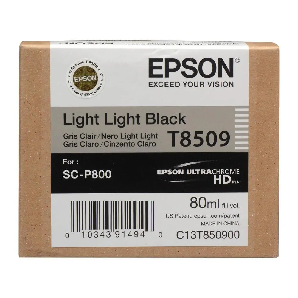 T850900 Epson Ultrachrome Hd Light Light Black Ink 80Ml/Sure 1