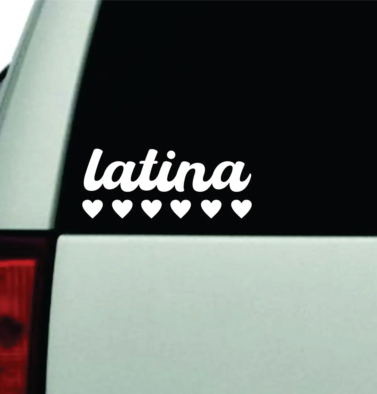 Latina Hearts Car Decal Truck Window Windshield Jdm Bumper Sticker Vinyl Quote Boy Girls Funny Mom Milf Women Trendy Cute Aesthetic Spanish Inspirational 1