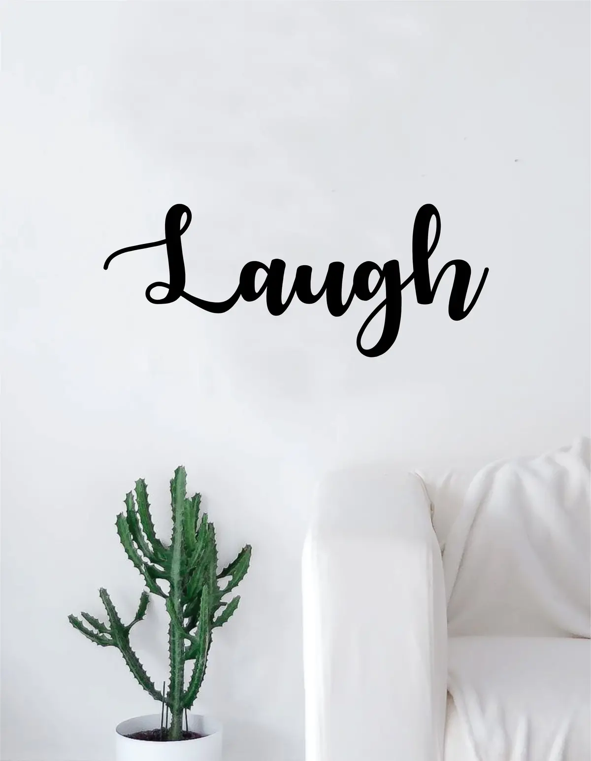 Laugh Quote Decal Sticker Wall Vinyl Art Home Decor Decoration Teen Inspire Inspirational Motivational Living Room Bedroom 1