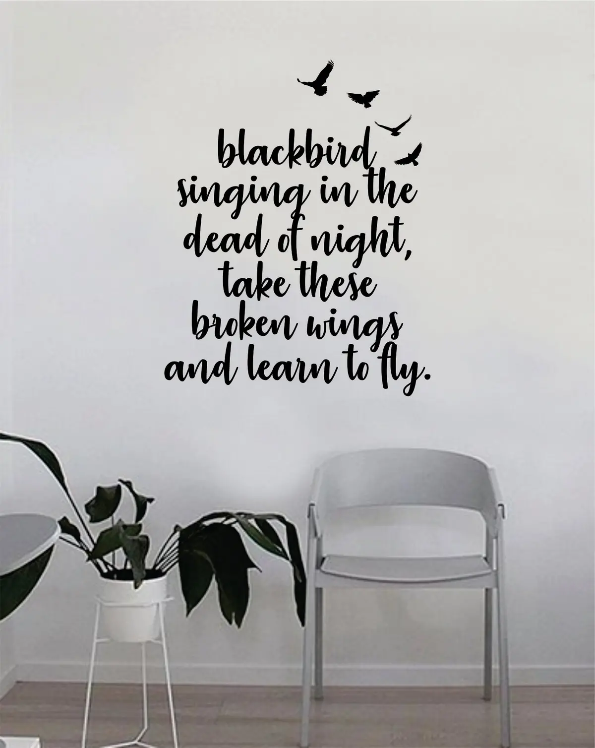 Whisper Words Of Wisdom Let It Be Quote Wall Decal Sticker Bedroom Living Room Vinyl Art Home Sticker Decoration Decor Teen Nursery Inspirational Beatles John Lennon Paul Mccartney 1
