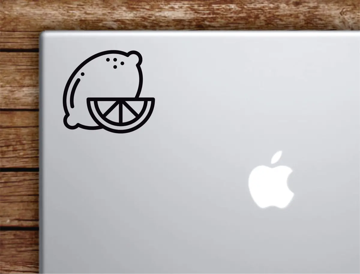 Lemon Laptop Wall Decal Sticker Vinyl Art Quote Macbook Apple Decor Car Window Truck Teen Inspirational Girls Food Cute 1