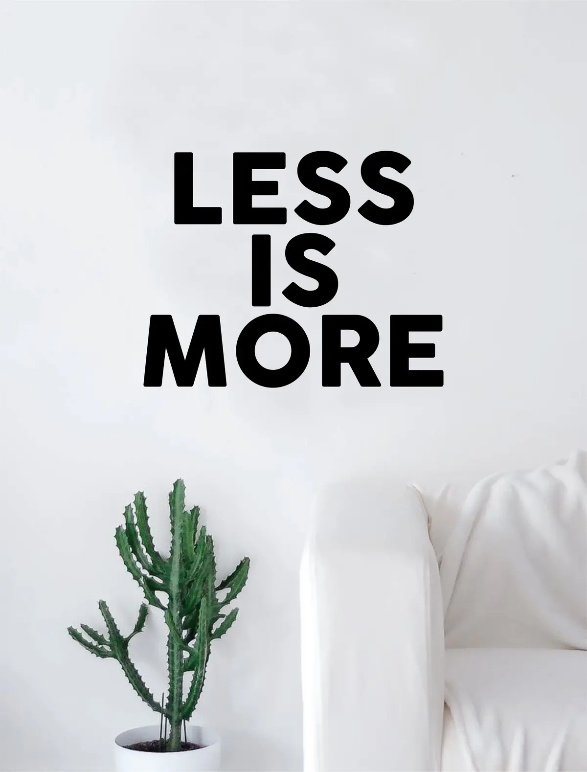 Less Is More Quote Beautiful Design Decal Sticker Wall Vinyl Decor Art Simple Cute 1