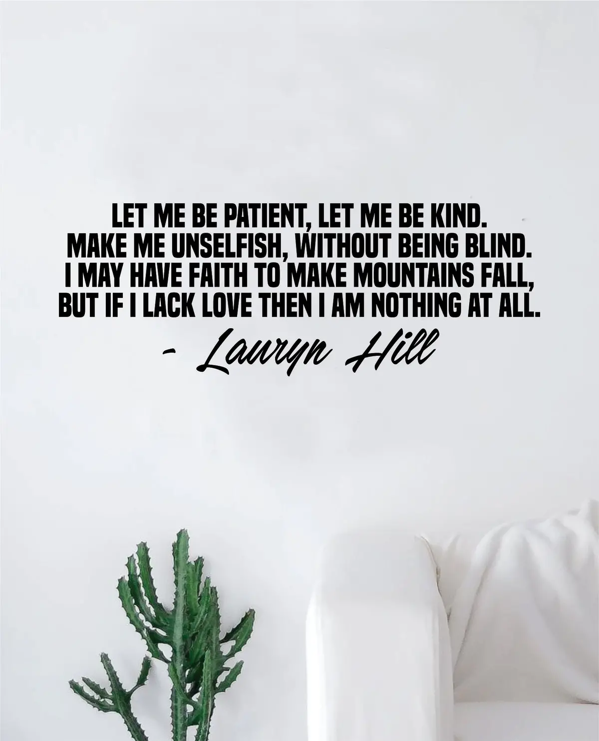 Lauryn Hill Patient Wall Decal Decor Art Sticker Vinyl Room Bedroom Inspirational Home Girls Music Lyrics Rnb Rap 1