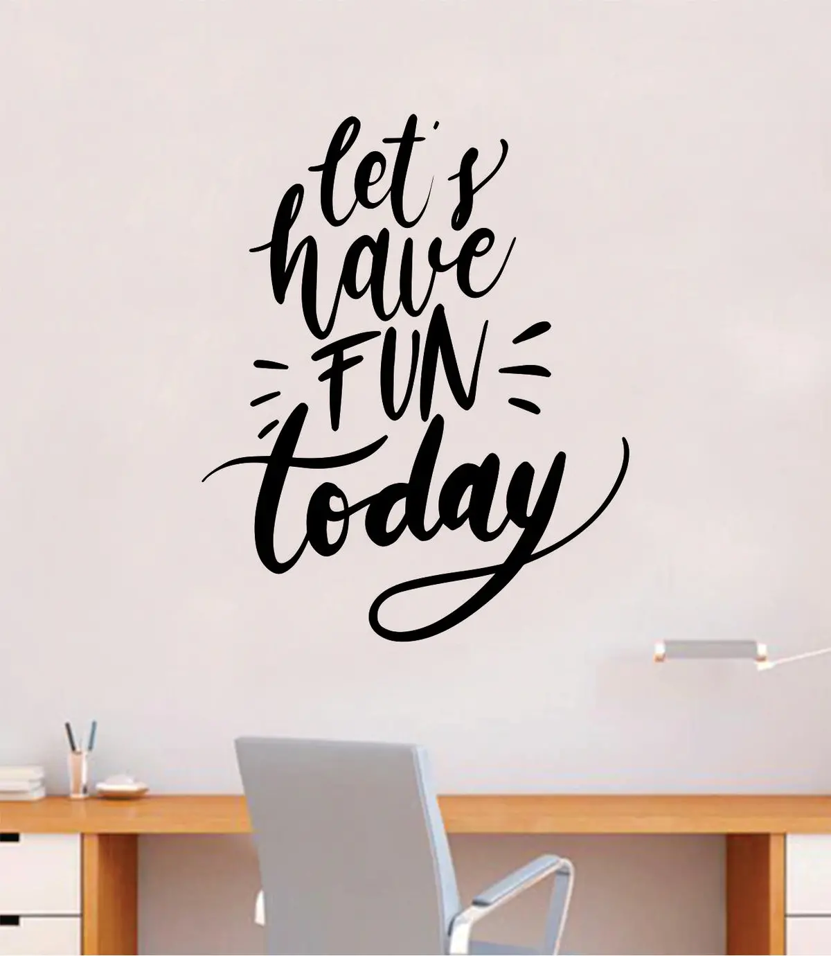 Let's Have Fun Today Quote Wall Decal Sticker Bedroom Room Art Vinyl Inspirational Kids Teen School Sports Baby Nursery 1