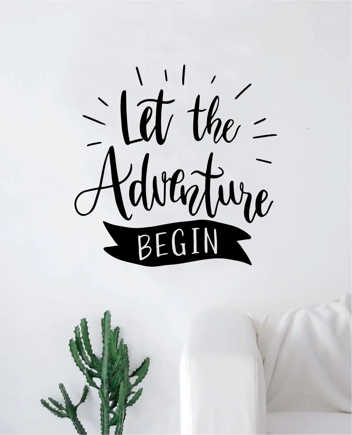 Let The Adventure Begin V2 Quote Wall Decal Sticker Decor Vinyl Art Bedroom Teen Inspirational Boy Girl Travel Wanderlust 1