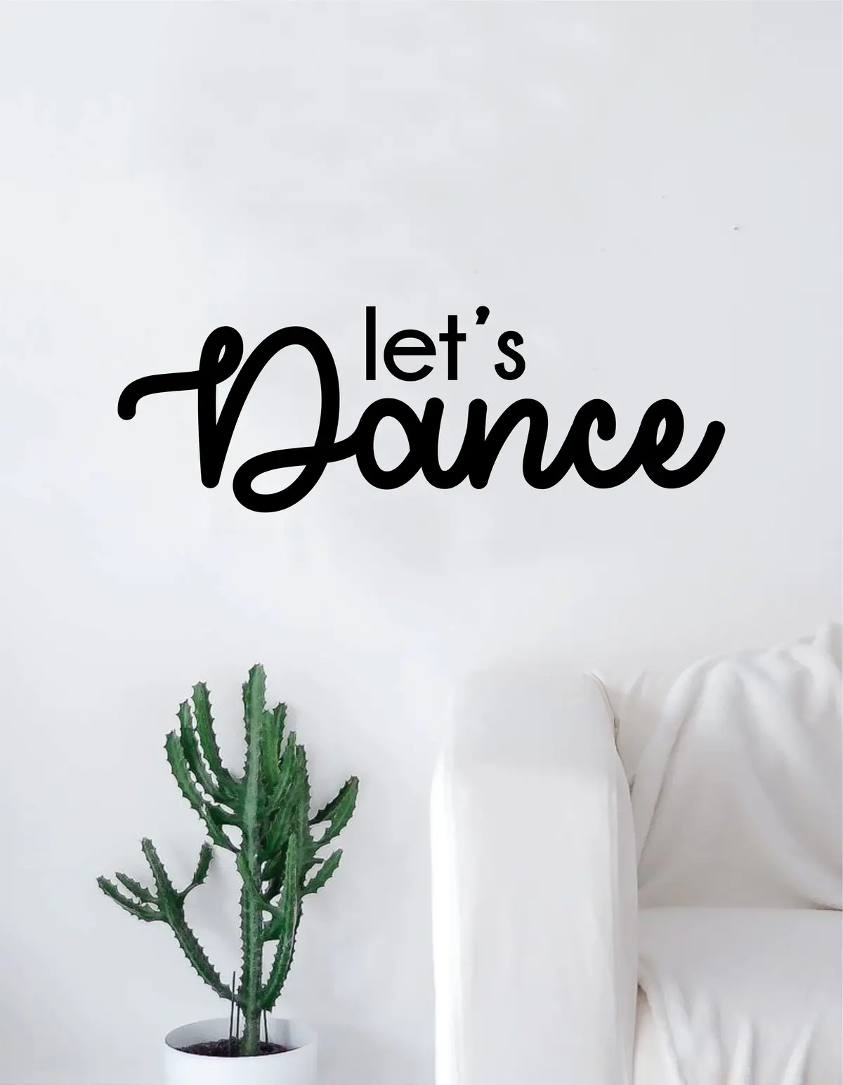 Let's Dance Quote Decal Sticker Wall Vinyl Art Home Decor Decoration Teen Inspire Inspirational Motivational Living Room Bedroom Dancer 1