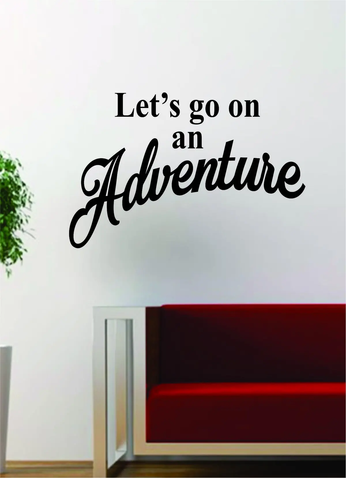 Lets Go On An Adventure Quote Decal Sticker Wall Vinyl Art Words Decor Gift Motivation Travel Wanderlust 1
