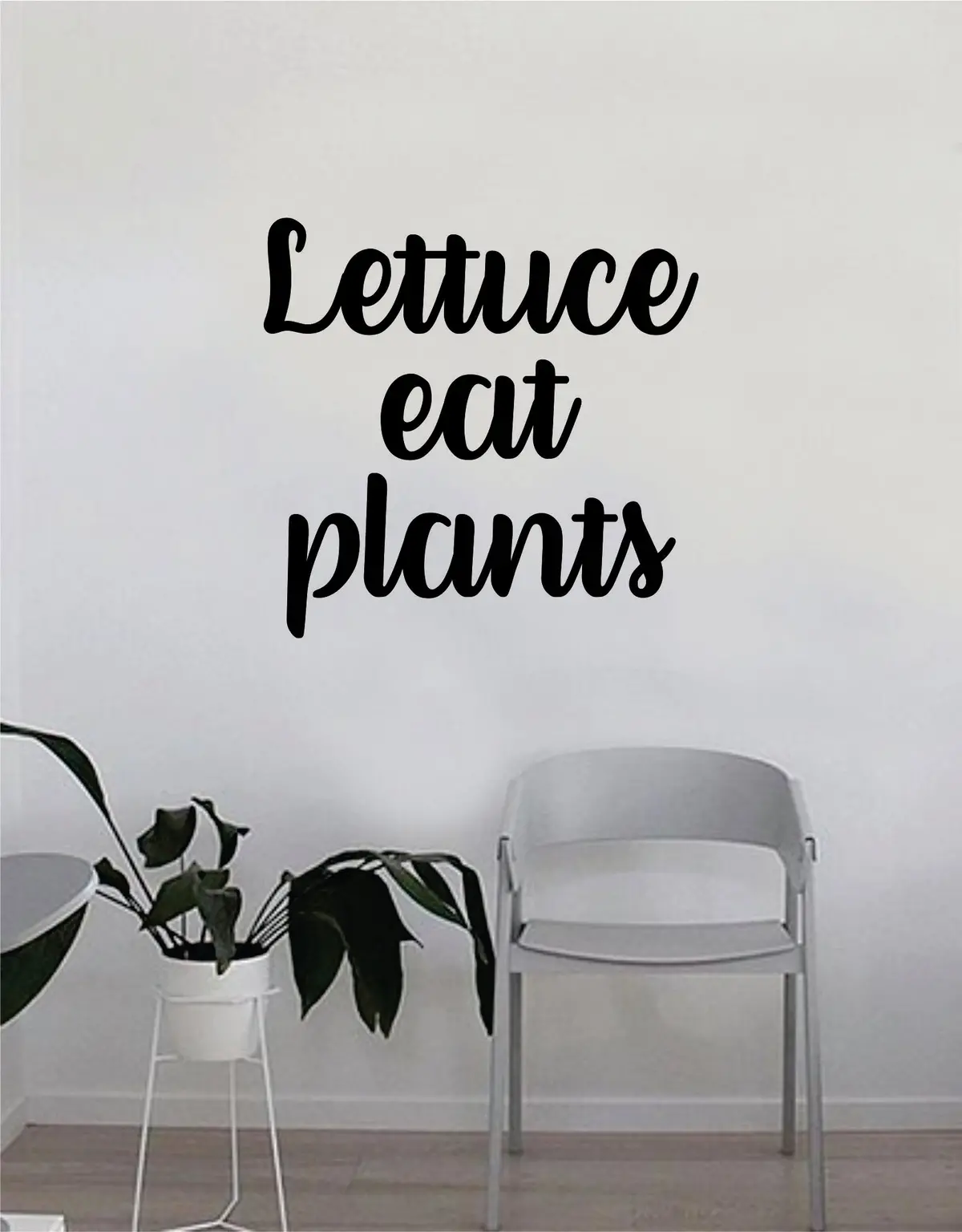 Lettuce Eat Plants Quote Wall Decal Sticker Bedroom Home Room Art Vinyl Inspirational Decor Cute Healthy Fitness Veggies Funny Vegan Vegetarian Gym 1