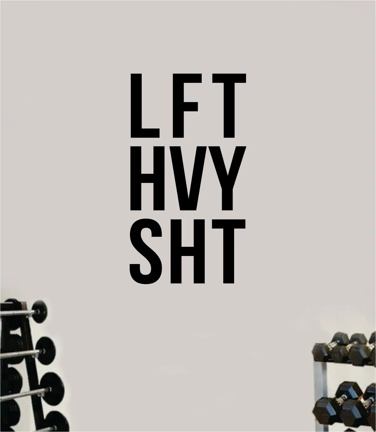 Lft Hvy Sht Wall Decal Home Decor Bedroom Room Vinyl Sticker Art Work Out Quote Beast Gym Fitness Lift Strong Inspirational Motivational Health Girls 1
