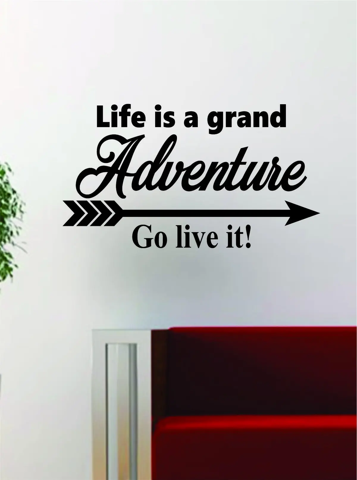 Life Is A Grand Adventure Quote Decal Sticker Wall Vinyl Art Decor Home Wanderlust Travel 1