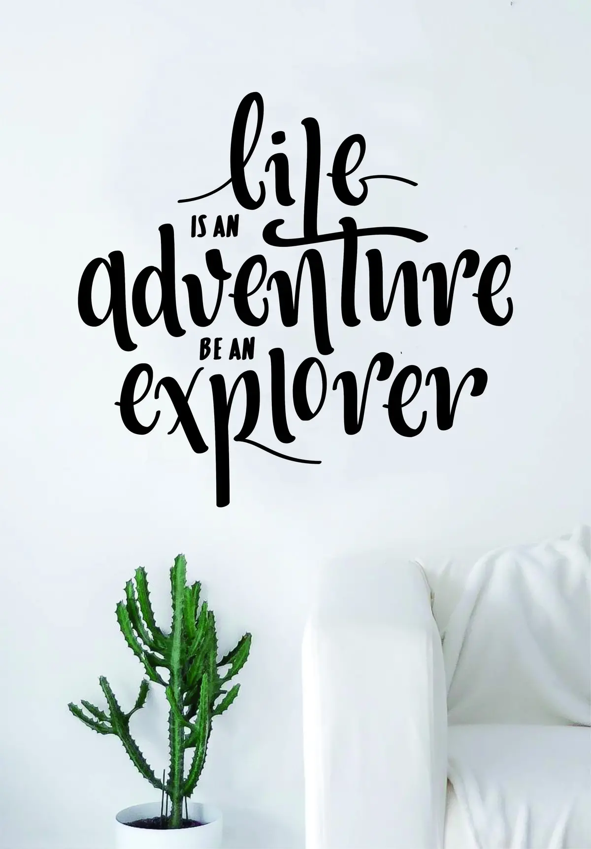 Life Is An Adventure Be An Explorer Quote Wall Decal Sticker Bedroom Living Room Art Vinyl Beautiful Inspirational Motivational Travel Teen 1