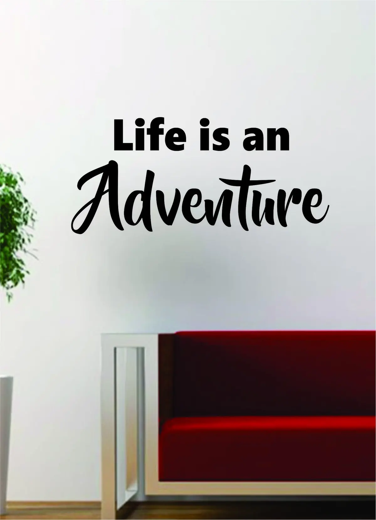 Life Is An Adventure Quote Decal Sticker Wall Vinyl Art Words Decor Gift Motivation Travel Wanderlust 1