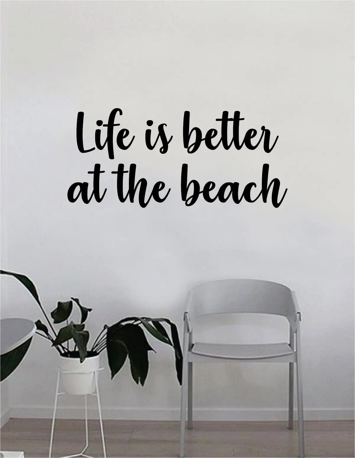 Life Is Better At The Beach Wall Decal Sticker Room Art Vinyl Home House Decor Traditional Nautical Ocean Sand Boat Quote Inspirational Sea Teen 1