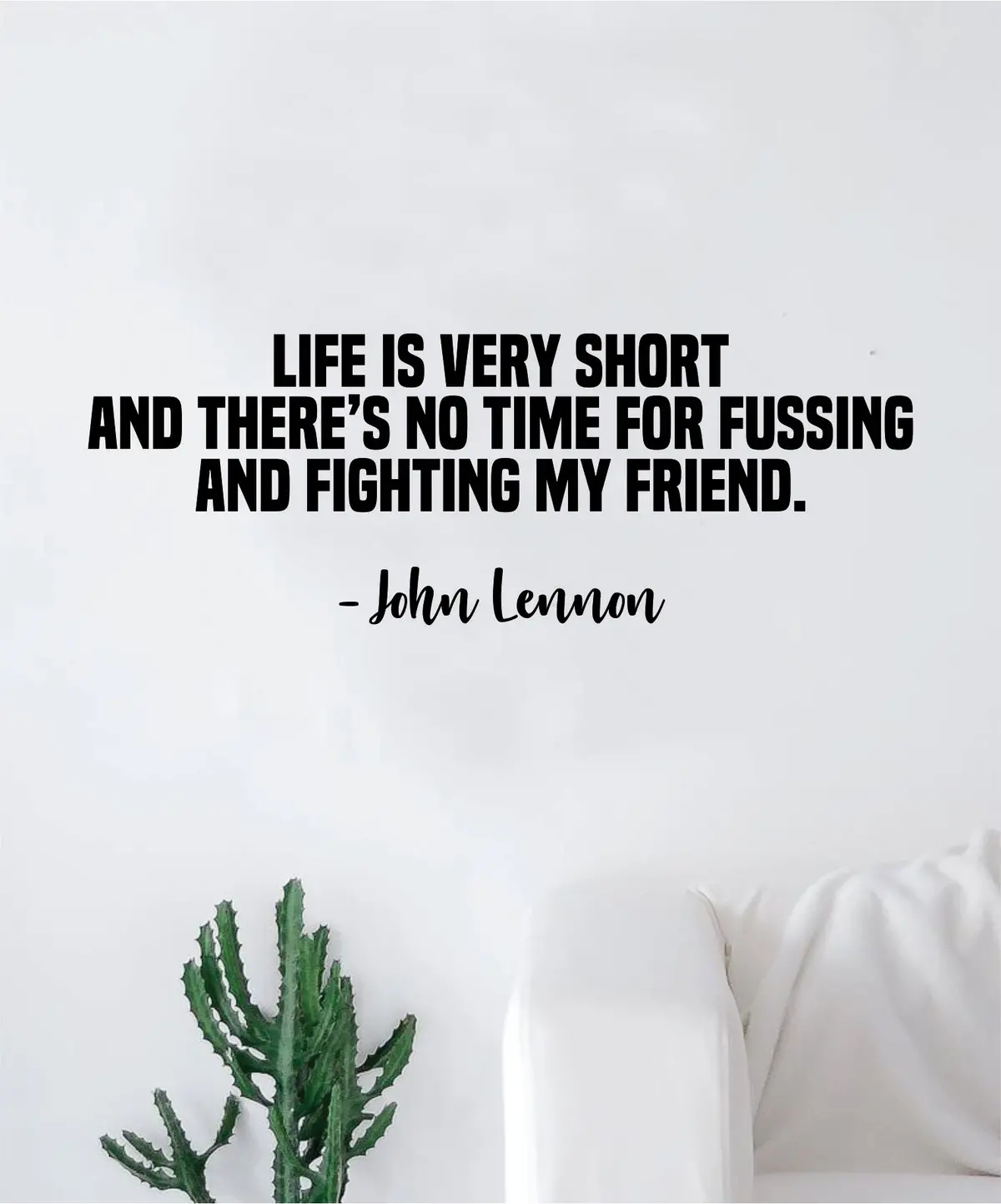 Life Is Very Short V2 The Beatles Wall Decal Sticker Vinyl Art Bedroom Living Room Decor Decoration Teen Quote Inspirational Music John Lennon Paul Mccartney 1