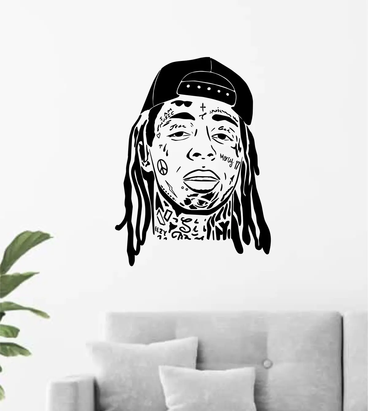 Lil Wayne Wall Decal Home Decor Art Sticker Vinyl Bedroom Room Boy Girl Teen Music Hip Hop Rap 1