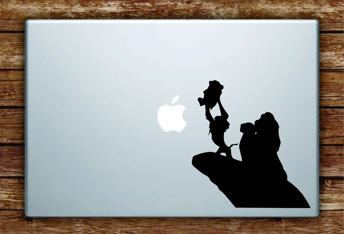 Lion King Rafiki Simba Silhouette Laptop Decal Sticker Vinyl Art Quote Macbook Apple Decor Cute Cartoon 1
