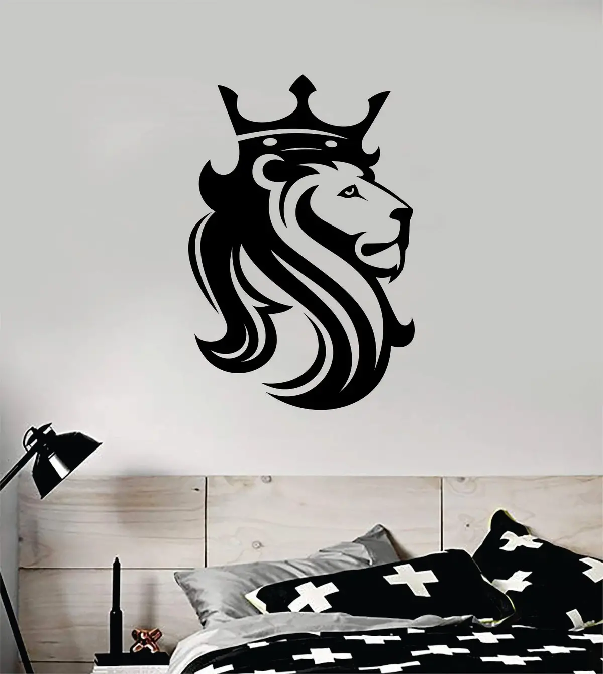 Lion V20 Animals King Crown Wall Decal Sticker Vinyl Art Bedroom Living Room Decor Teen Boy Girl Baby Nursery 1