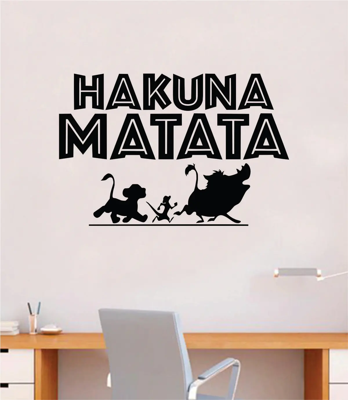 Lion King Hakuna Matata Wall Decal Home Decor Art Sticker Vinyl Bedroom Room Kids Baby Nursery Playroom Boy Girl Cartoon Movie Disney Simba Timon Pumba 1